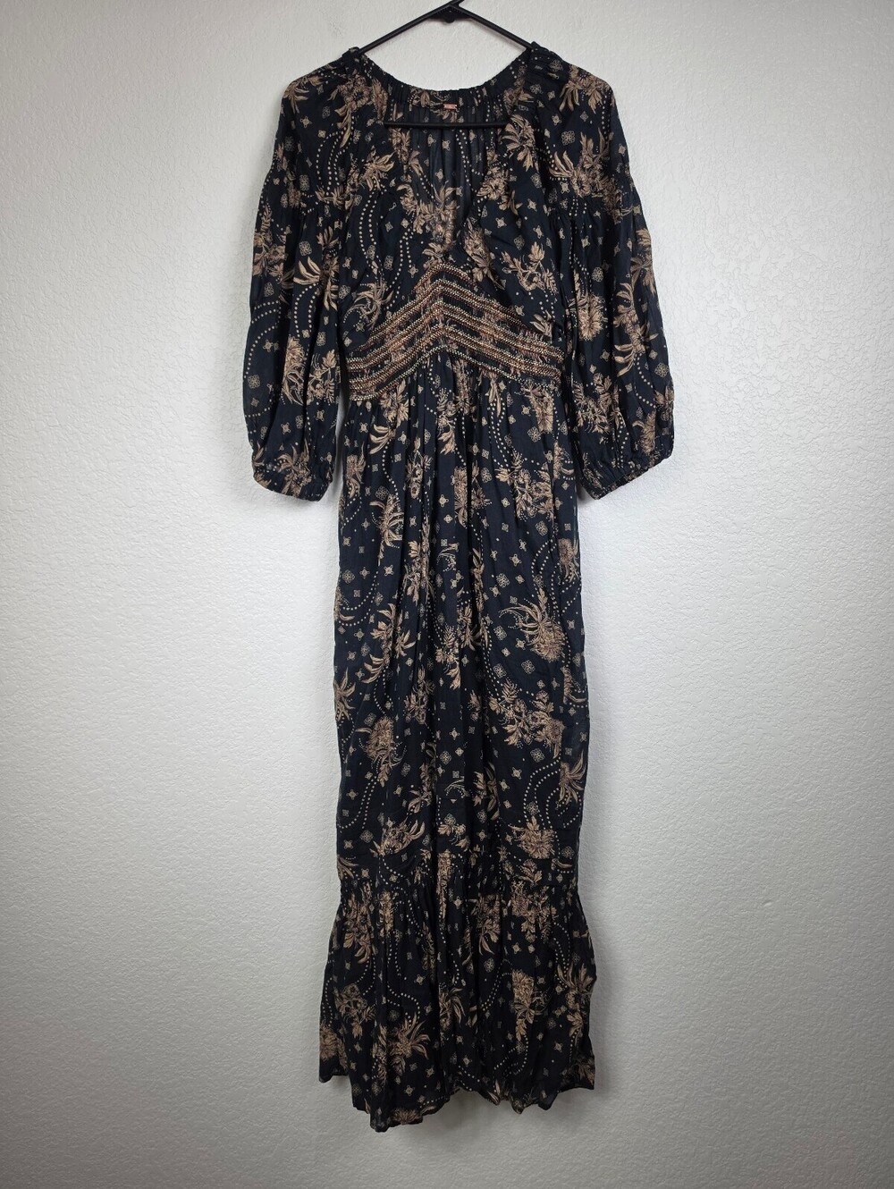 Free People Black Floral Maxi Dress